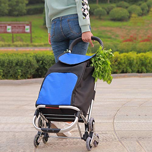 Chariots d'achat multifonctionnels pliants à 6 roues vert - 4