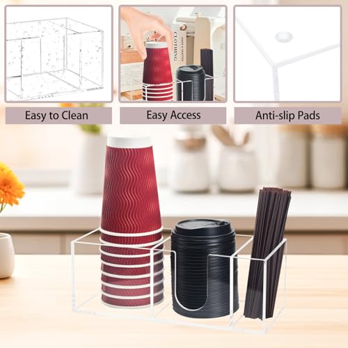 image for Beitiny Coffee Cup Holder for Countertop, Acrylic Coffee Bar Accessori