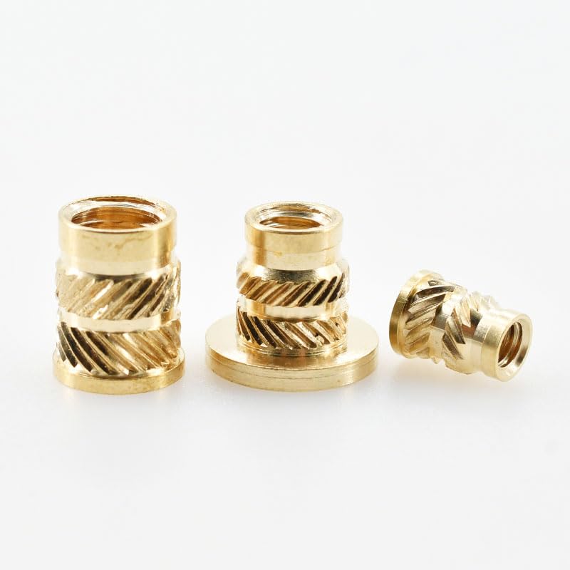 M2 M2.5 M3 M4 M5 M6 M8 Heat Press Insert Nut for 3D Printer Flange Nuts Flange Thread Melting Heat Copper Threaded Inserts(200PCS,M8x12.7x9.6x10.2)