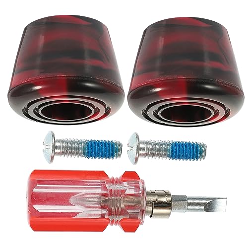 JOINPAYA 1 Set Roller Skate Toe Stop Plug Replaceable Skate Stoppers for Enhanced Stability Durable PU Material Easy Installation for Roller Skating Supplies Includes Stoppers Screws