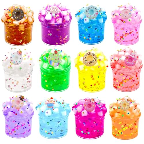 Slime Kit 12 Scatole, Clear Slime, Slime croccante per bambini