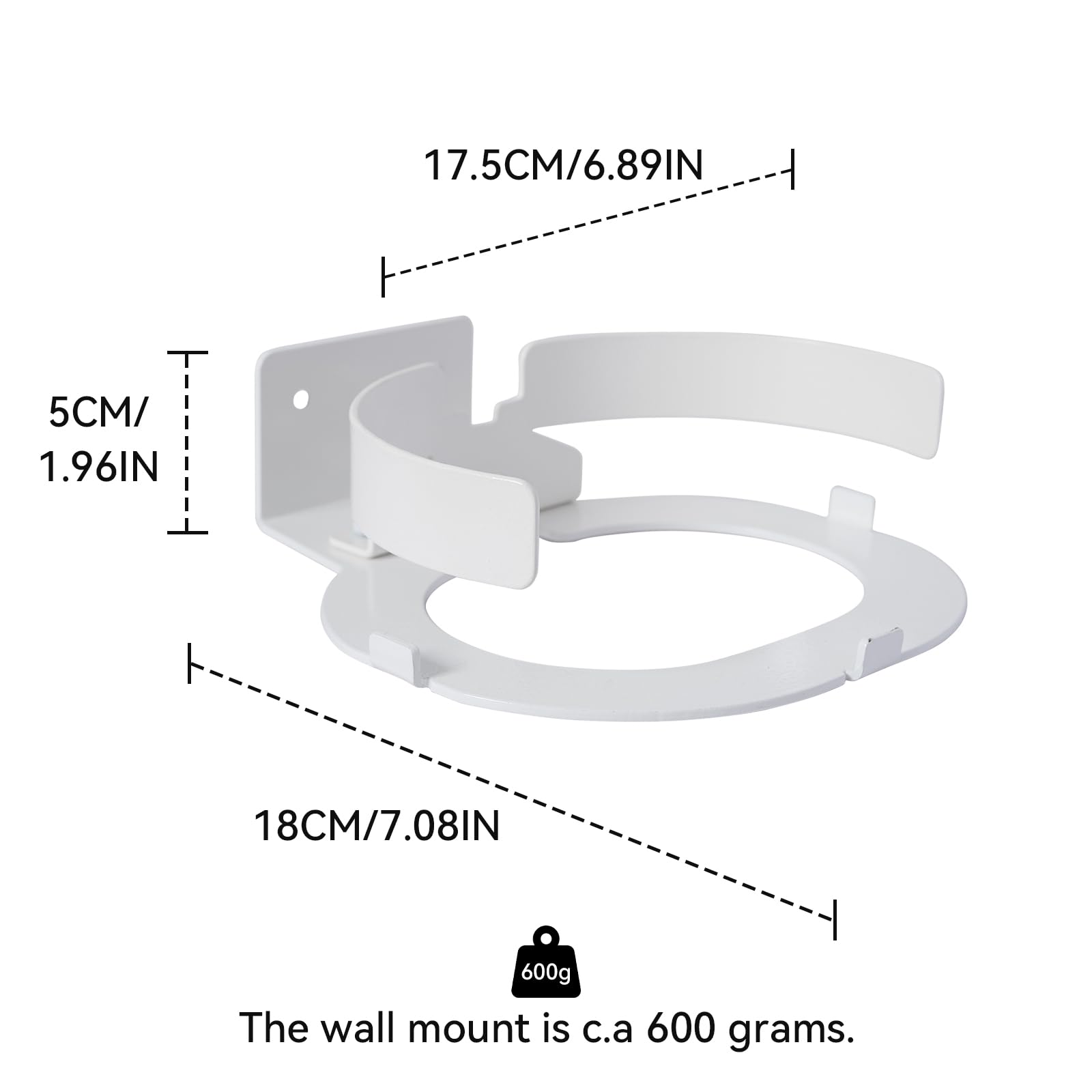 shinar Supporto da parete in metallo compatibile con Sonos Move 1/2, supporto per accessori compatibile con Sonos Move 1/2 Supporto da parete max. 12 kg