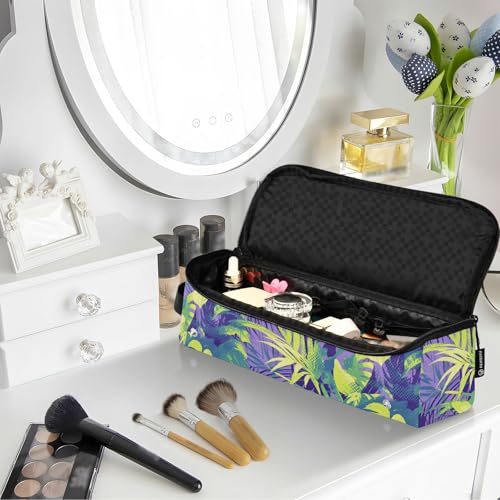 Organizador de Viaje Green Yellow Leaves para Herramientas de Cabello con Almohadilla Resistente al Calor Impermeable para Planchas y Rizador miniatura 6