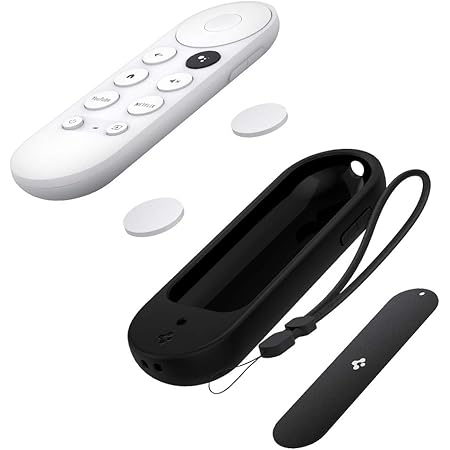 Amazon Com Spigen Silicone Fit Designed For Chromecast With Google Tv Voice Remote Case Cover Metal Plate And Magnetic Included Black Electronics