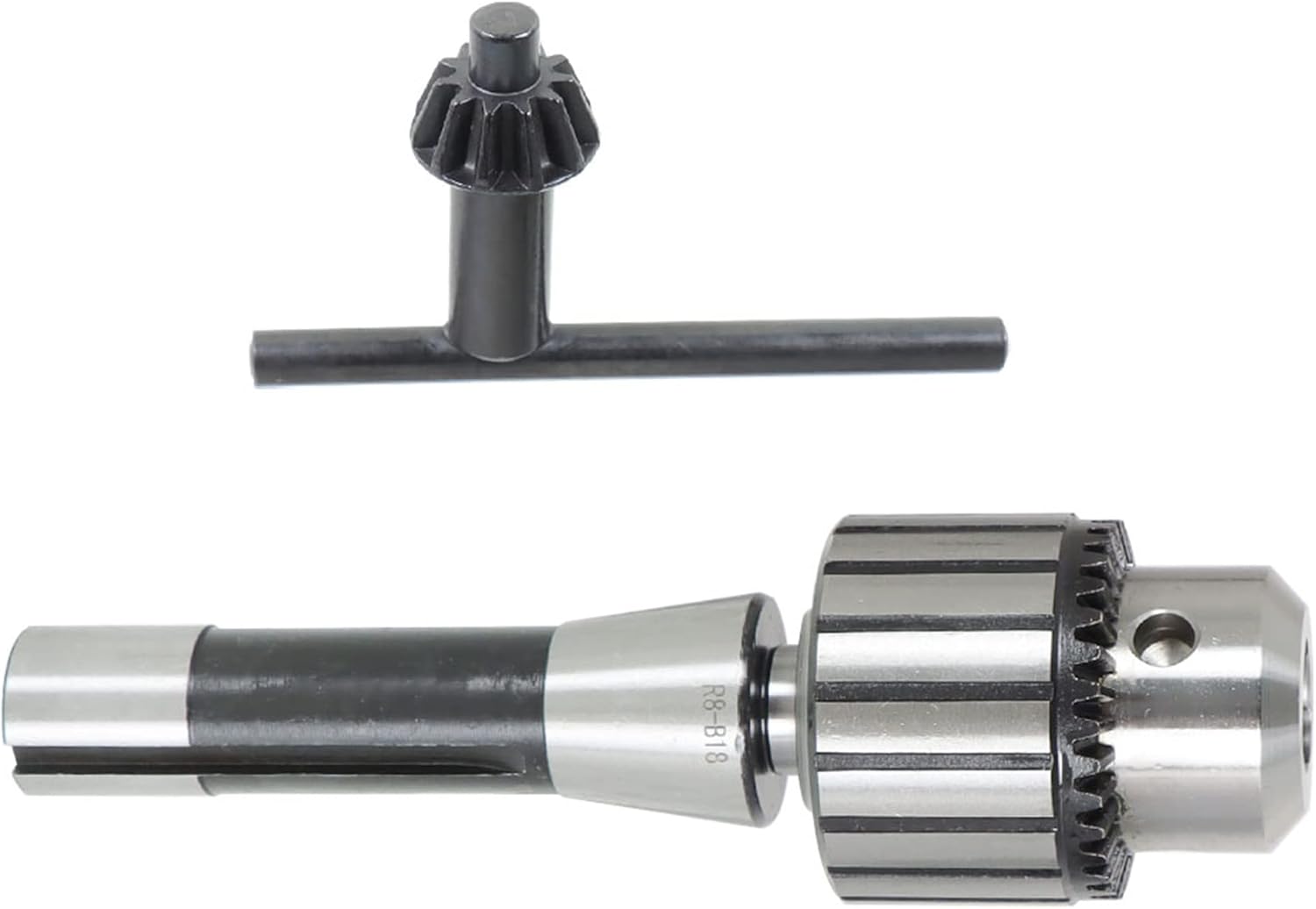 1/8-5/8 R8-B18 Super Heavy Duty Drill Chuck with Drill Chuck Tightening Key Fit for CNC Lathe Milling Drill Machine