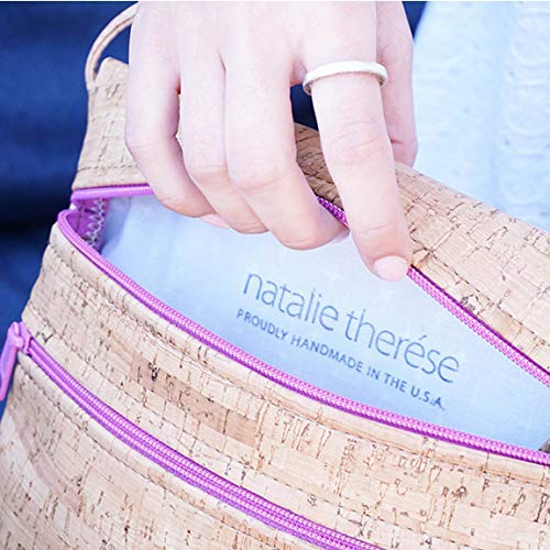 Miniatura 2 de Double Zipper Pocket Cork Cross Body Bag with Natural Zipper