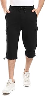 شورت برمودا صيفي سادة بجيوب بطول الركبة للرجال 37S24M30306 من اندورا