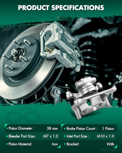 Image of SCITOO Rear Left Brake Caliper With Bracket 19B3584 Compatible For Mitsubishi For Lancer 2009-2015,For Mitsubishi For Outlander 2007-2013
