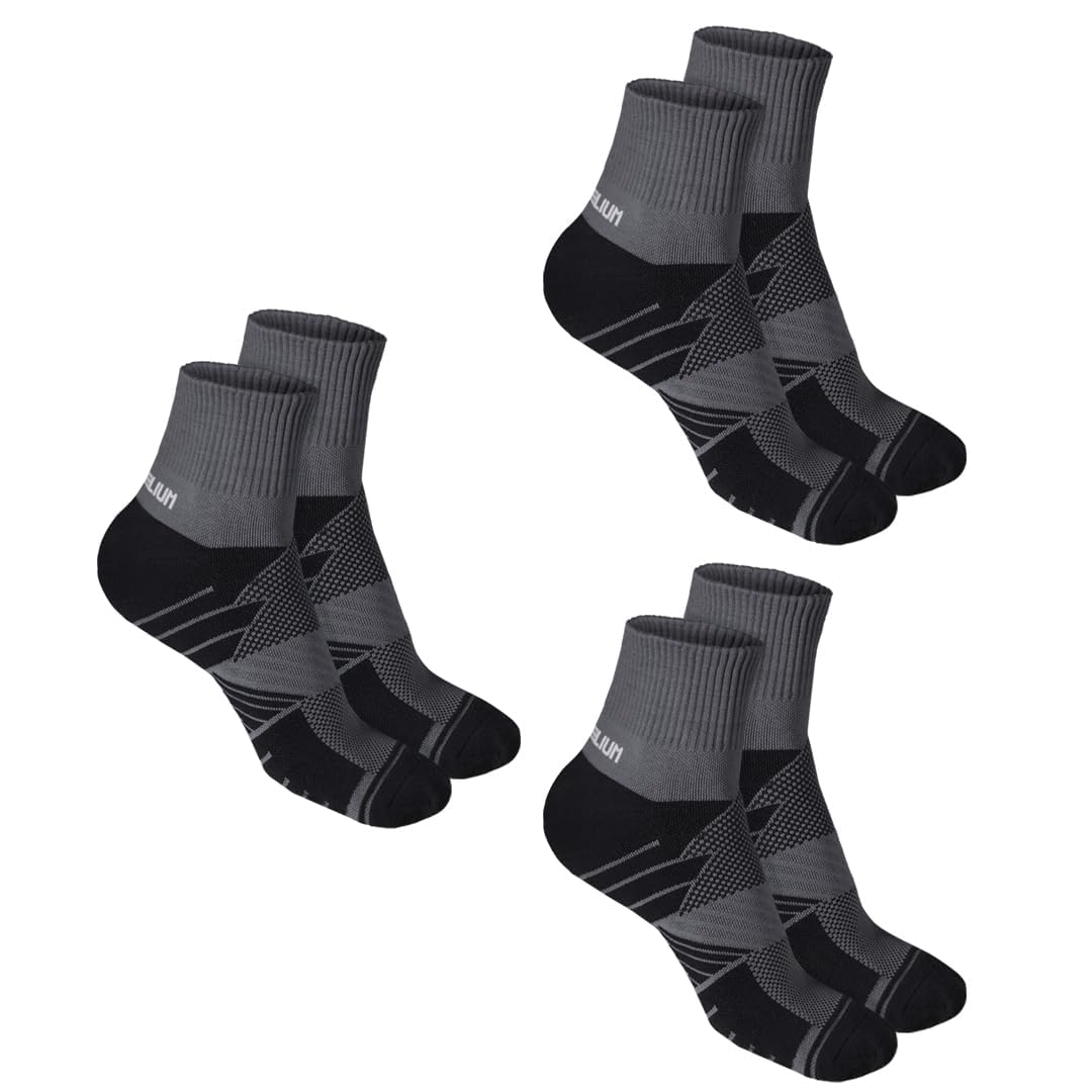 HEELIUM Bamboo Athletic Socks for Men & Women | 3X Tougher & Durable, Ultra Soft & Blister Resistant | Perfect for Gym, Sports & Long Distance Running