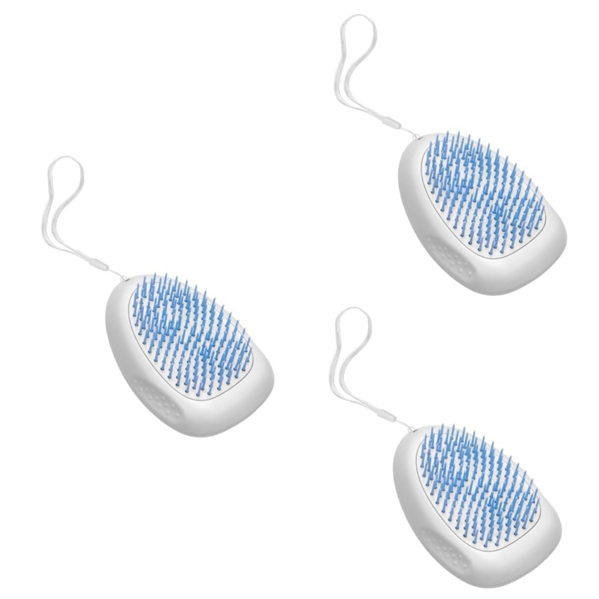 INOOMP 3piezas Cepillo Deshedding Para Peina Quitapelos Para Gatos y Herramienta De Limpieza Con Diseño Ergonómico y Lanyard Color Azul