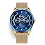 Blue Moonphase Dial - Gold Case & Mesh Bracelet