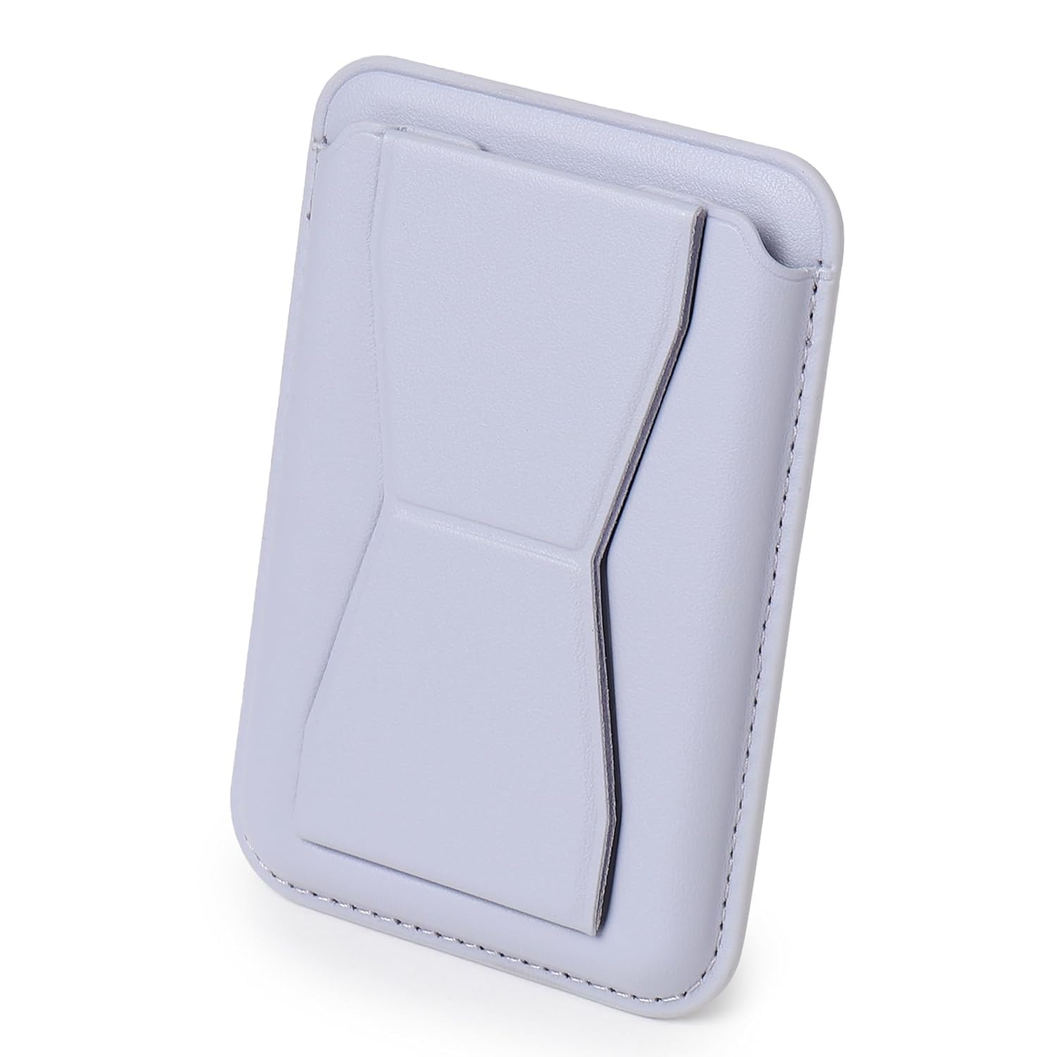 Stealodeal MagSafe Magnetic Card Holder with Stand for iPhone | 2-in-1 Wallet & Mobile Stand | Strong Magnetic Grip | Ultra-Slim PU Leather Finish | Secure Card Storage (Color-Light Purple)-image-43