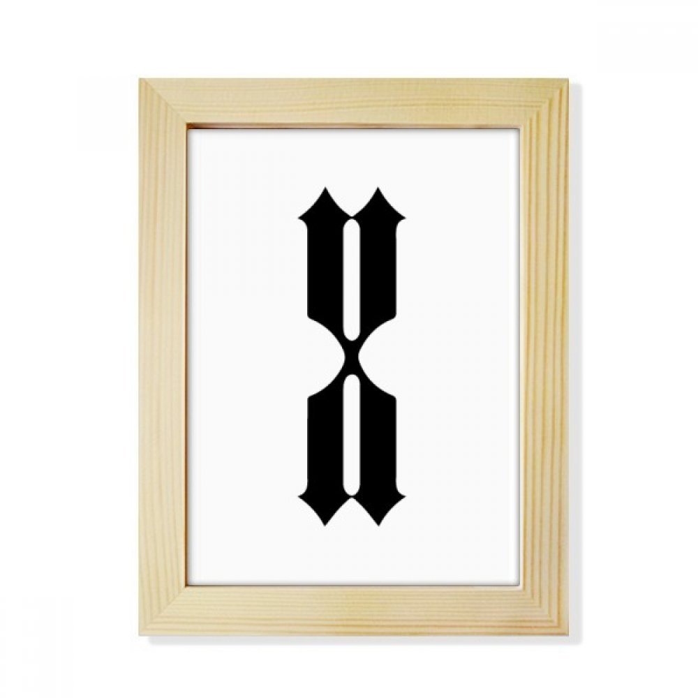 Números romanos negros en marco de madera 6x8 decorativo para mesas de oficina y salones