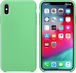 Capinha Colorida Compatível Com iPhone X/XS Vermelha,Preta, Laranja, Amarela, Azul, Rosa, Pink, Branca, Lilás, Marrom, Verde, Roxo, Case Slim Flexível Aveludada PREMIUM ONYK (verde claro)