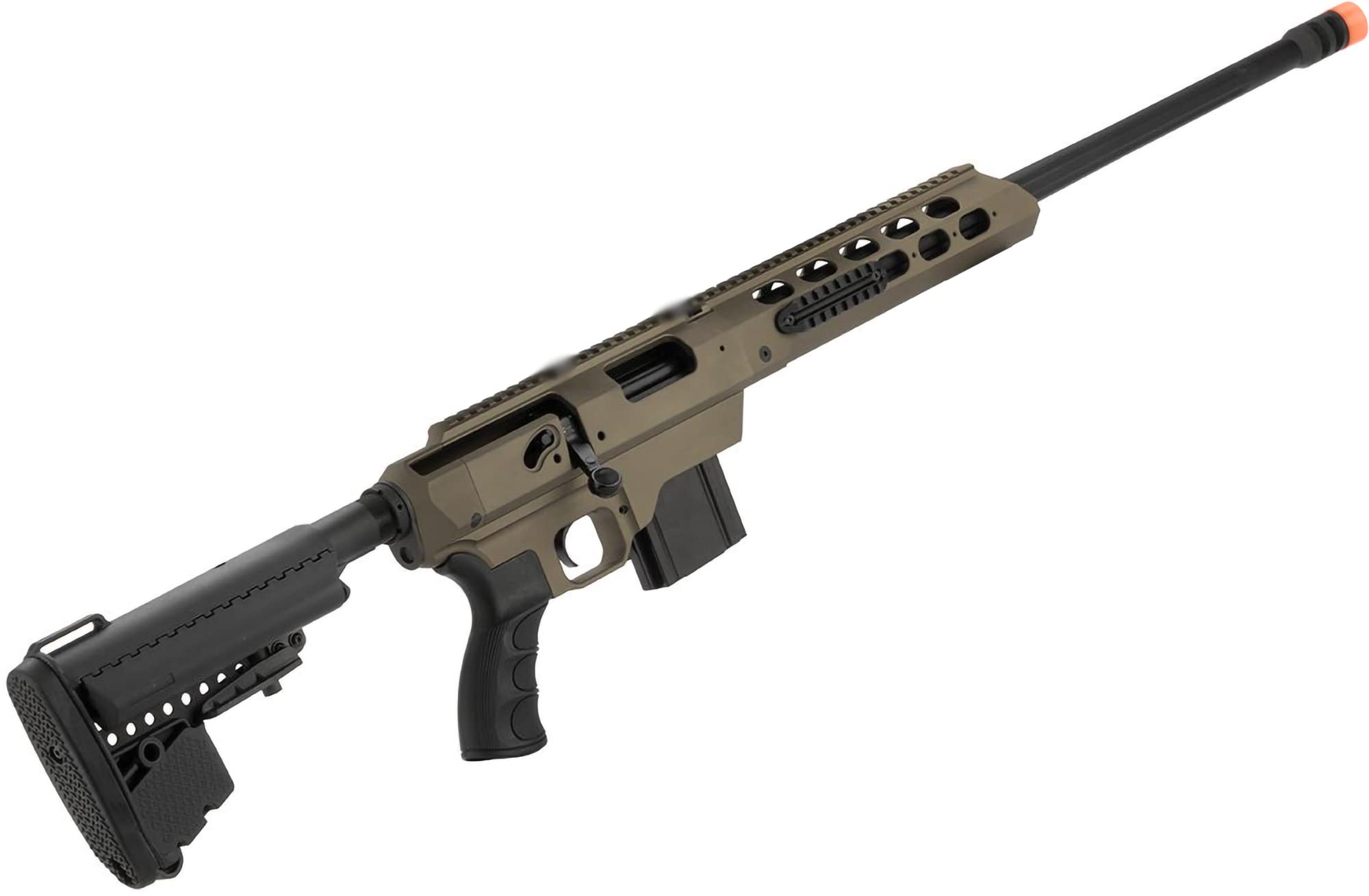 Evike Airsoft - King Arms Officially Licensed MDT TAC21 Gas Powered Airsoft Rifle (Color: Dark Earth)