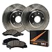 Max Brakes Front Premium Brake Kit [ OE Series Rotors + Ceramic Pads ] KT044541 | Fits: 2012 12 Toyota Matrix 1.8L Models