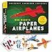 One Minute Paper Airplanes Kit: 12 Pop-Out Planes, Easily Assembled in Under a Minute: Paper Airplane Book with Paper, 12 Projects & Plane Launcher