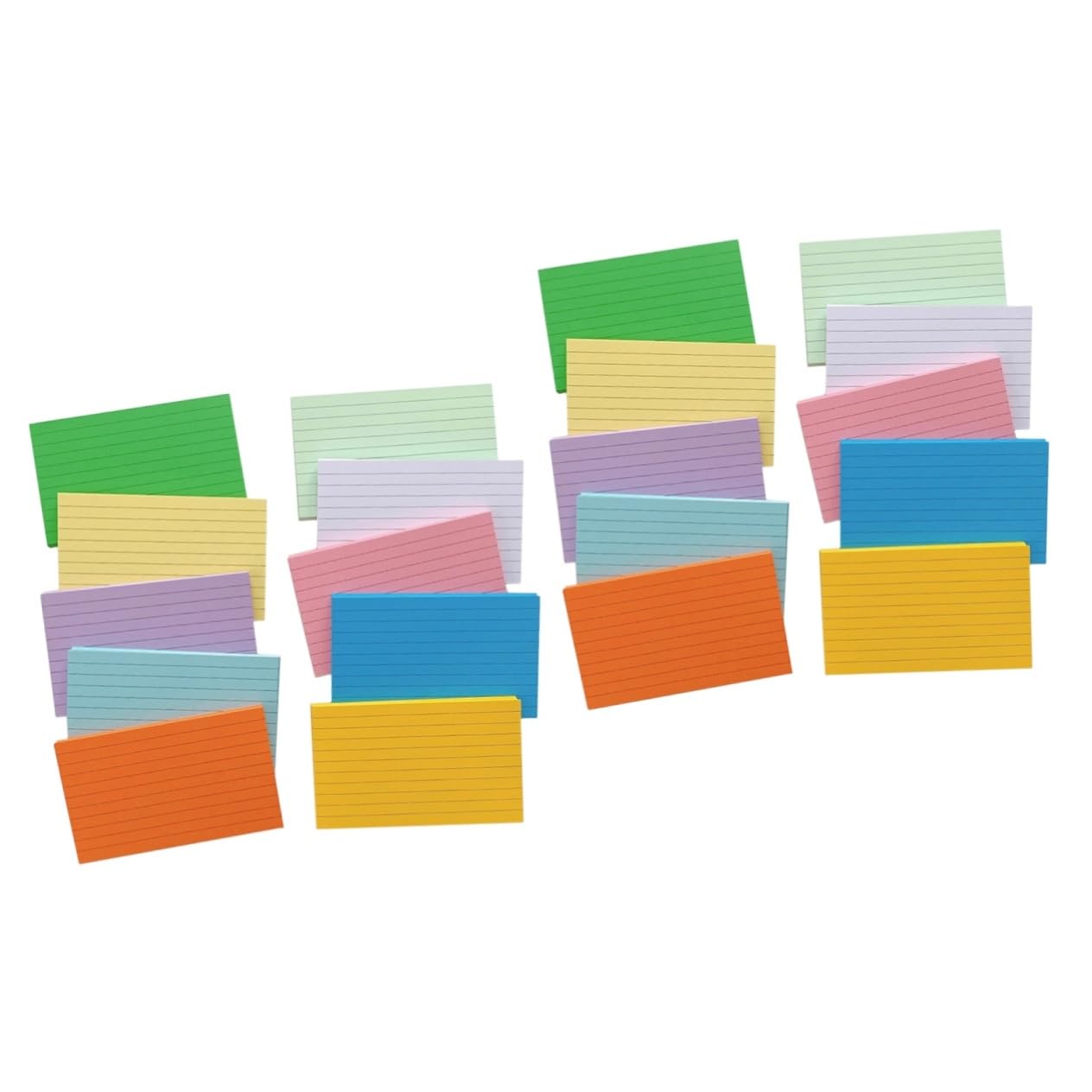 SHINEOFI 2 Ensembles Fiches Colorées Cartes De Repère Cartes De Correspondance De Vœux Vierges Autocollant Carte Mémoire De Remerciement Flash Papier 500 Feuilles * 2