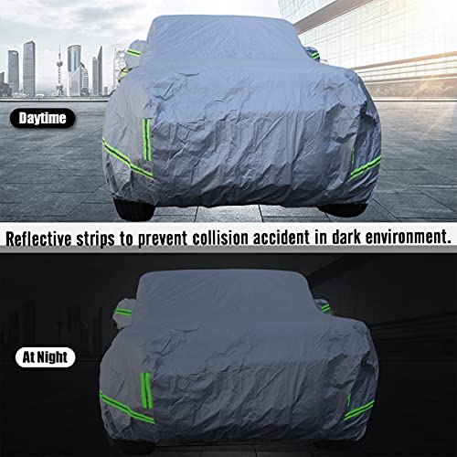 Image of Car Cover All Weather Snowproof UV Protection Windproof Outdoor Full Car Cover Compatible for 2014-2023 2024 2025 Toyota Tundra Accessories Indoor Outdoor Snow Rain Dust Hail Auto Protector