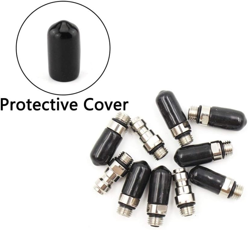 Hose Connector Adapter Soft Rubber Durable Protective Cover, Used for High Pressure Quick Connector Fittings Male Plug Socket Dust Cap Black 20 Pcs/Set/Cover Cap *20