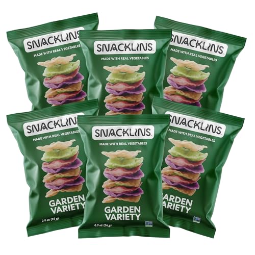 SNACKLINS Plant Based Crisps CINNAMON CHURRO - Gluten Free, Grain Free, 100% Kosher, Vegan Healthy Snacks, Crunchy Puffed Snack, Only 90 Calories Per Bag (Case of 6)
