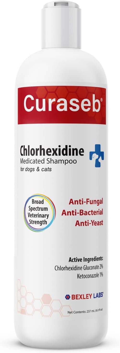 BEXLEY LABS Curaseb Medicated Shampoo for Dog & Cats Treats Skin