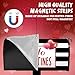 Hello Valentine's Day Magnetic Mailbox Cover - Black and White Striped with Hearts, Magnetic Standard Size 18