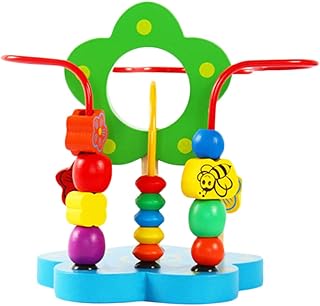 TOYANDONA 1 Peça De Madeira Com Contas De Montanha-Russa Jogo De Quebra-Cabeça Brinquedo De Contas De Madeira Brinquedo Educacional De Madeira Montanha-Russa De Madeira Brinquedos De