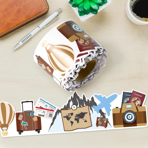 Image of BeYumi Travel Theme Border Trim - 65ft Back to School World Traveler Rolled Border Trim Explore World Bulletin Board Set School Classroom Office Chalkboard Kindergarten Home Wall Party Decoration