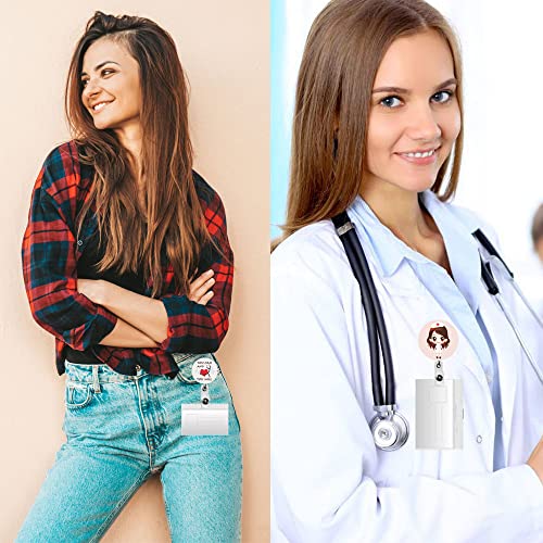 Medical Id Badge Holder For Nurses, Stethoscope Badge Reel Retractable, Cute Badge Clip For Nurse Work Accessories, 8 Pack #TOP6