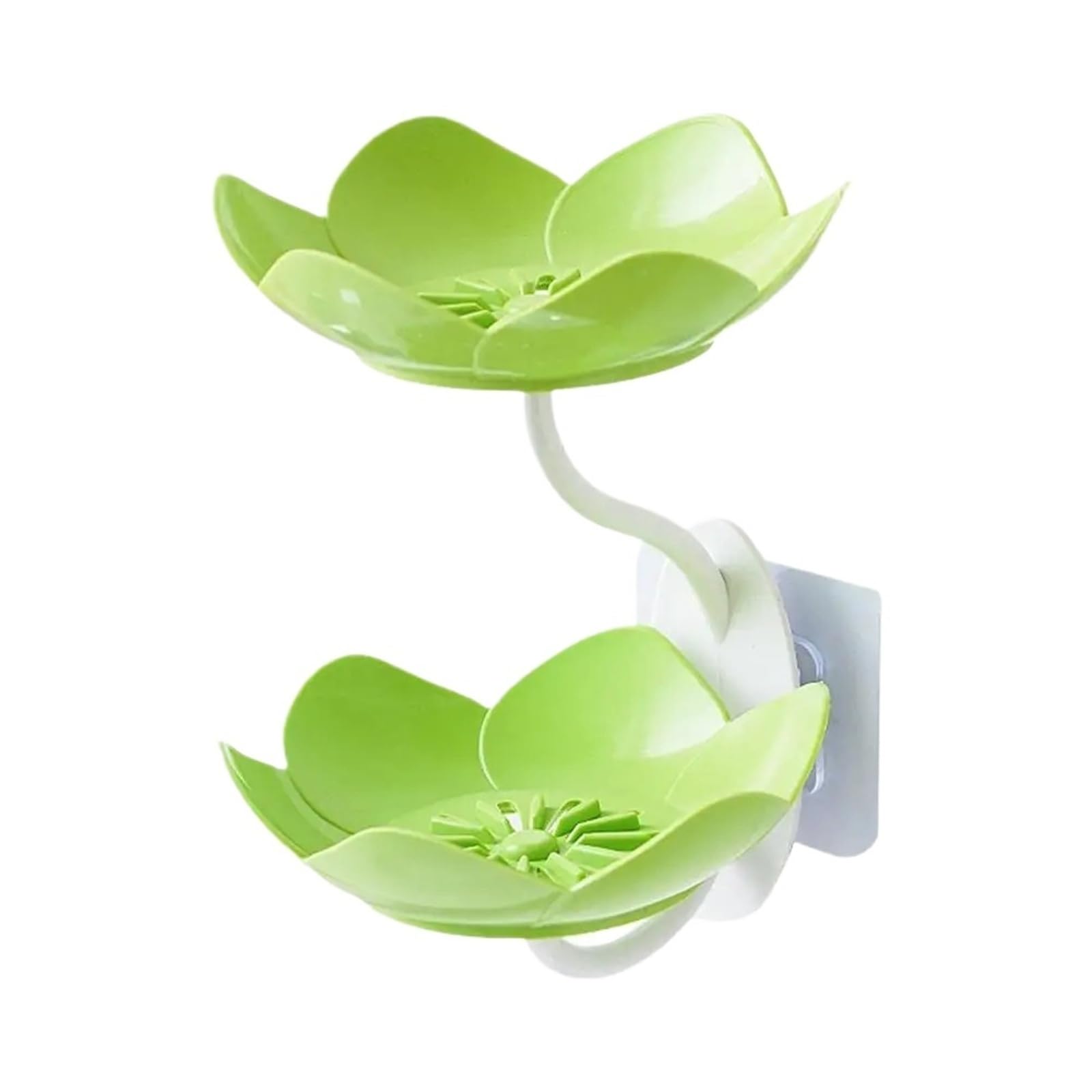 Mkyyioed Color2 Soap Dish Lotus Flower Soap Box 2 Tier