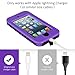 Waterproof Case for iPod 7 iPod 5 iPod 6, Meritcase Waterproof Shockproof Dirtproof Snowproof Case Cover with Kickstand for Apple iPod Touch 5th/6th/7th Generation for Swimming Snorkeling(Purple)