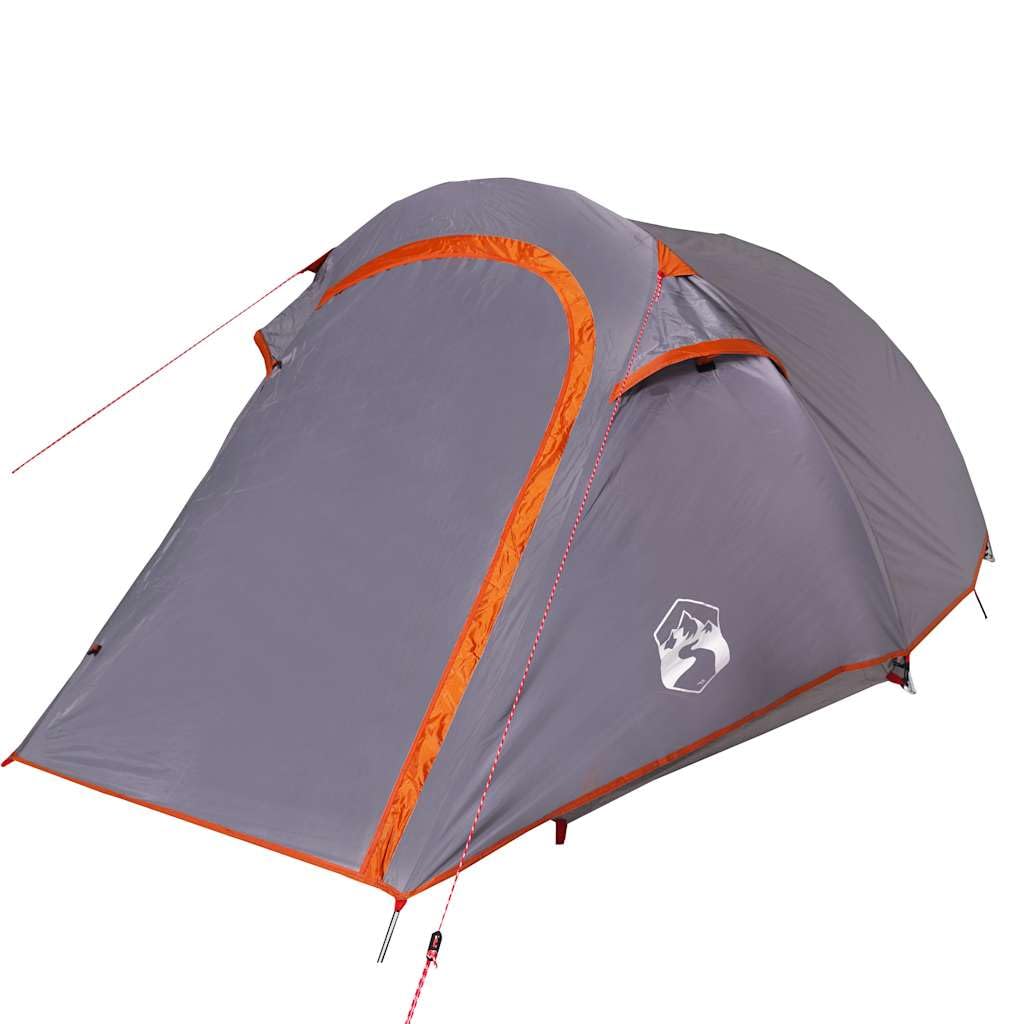 Genérico Tienda de campaña túnel 3 Personas Impermeable Gris y Naranja,Deportes,Actividades al Aire Libre,Camping y Senderismo,Tiendas de campaña-94602