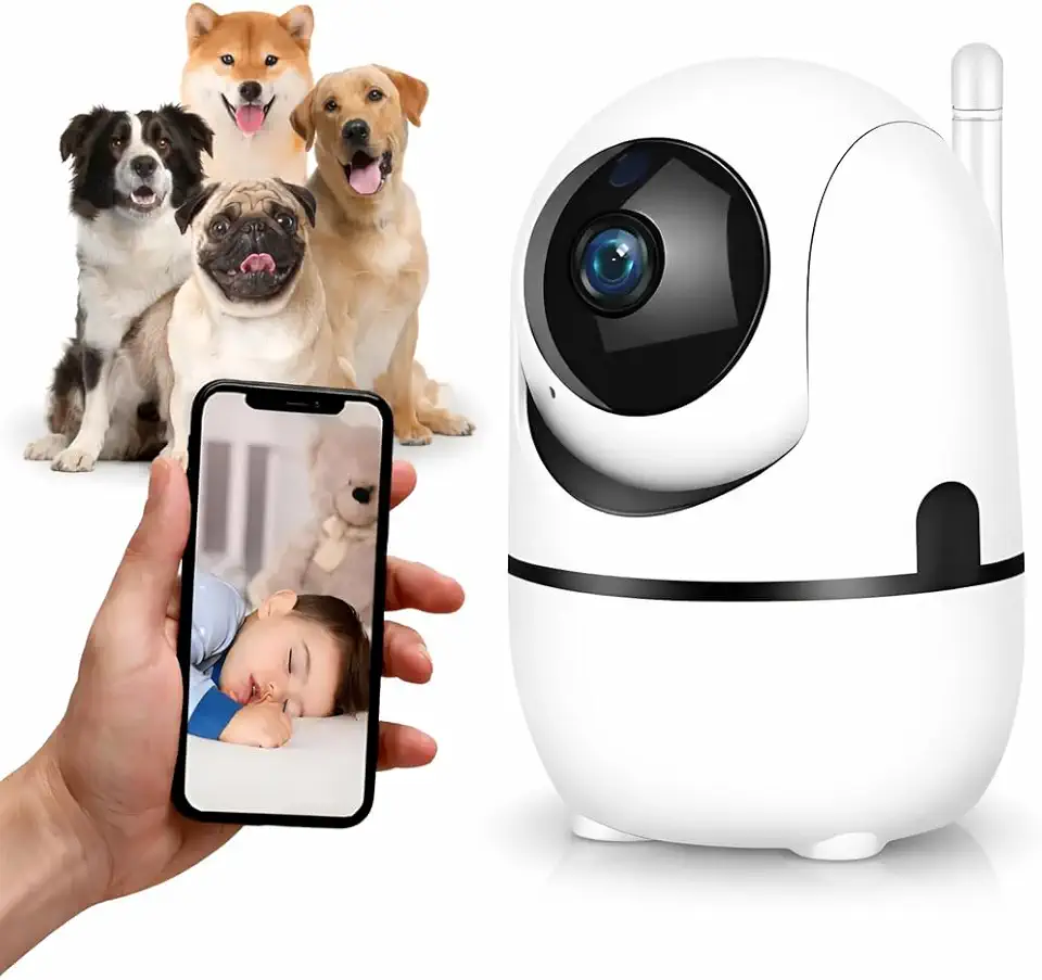 Câmera Babá Eletrônica Wi-Fi Full HD 1080p – Visão Noturna, Áudio Bidirecional, Panorâmica 360°, Alerta de Movimento no Celular, Uso Interno, Segurança para Bebês, Pets e Casa