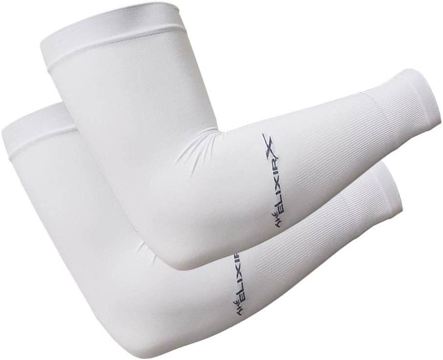 UPF 50 Sunblock UV Protective Compression Arm Cooling Sleeves for Men Women Kids, 1 Pair