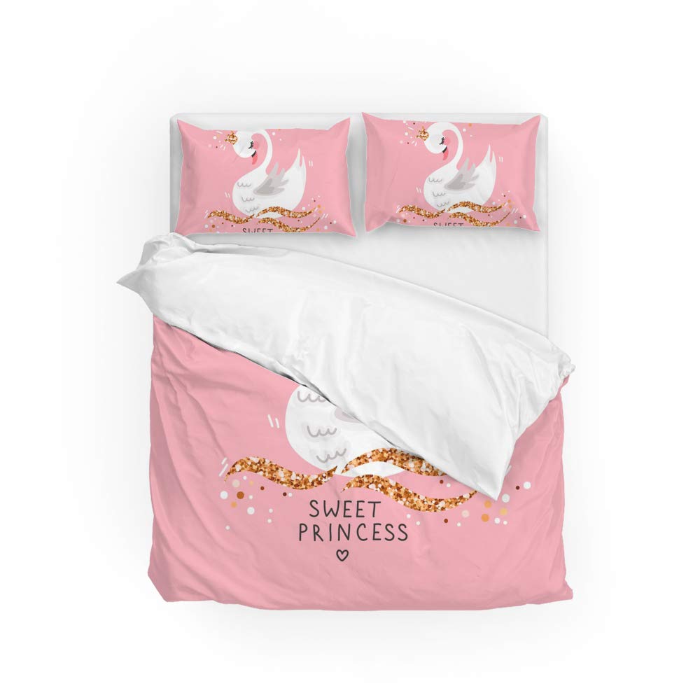 Housse de couette cygne pour créer une ambiance romantique dans la chambre