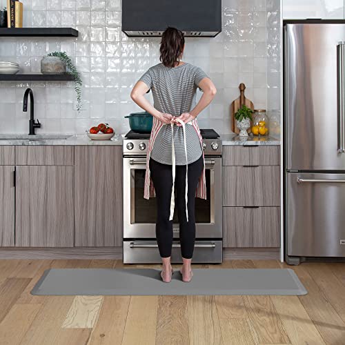 Gelpro Utility Anti-Fatigue Runner Mat, Leather Grain Grey - 20X72 #TOP6