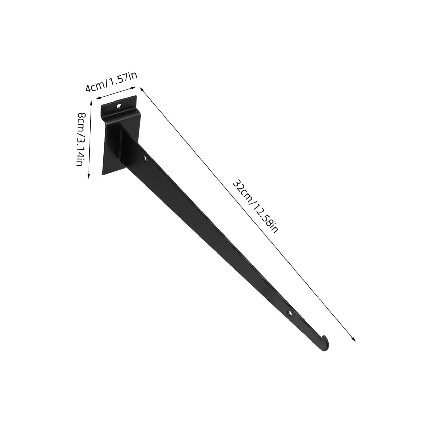 Set di 6 Supporti per Mensole da Parete in Ferro Nero, Resistenti e Facili da Installare, per Negozi e Magazzini, Supporti Versatili per Scaffali Robusti