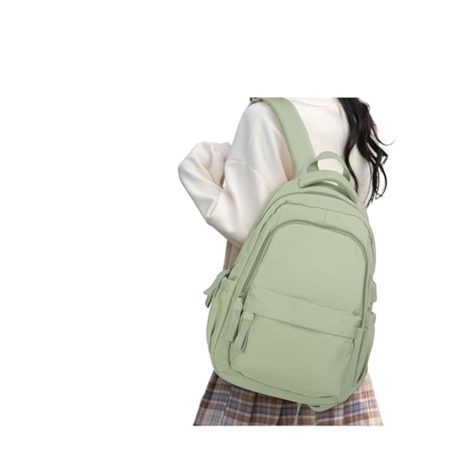 HYC00 Rucksack Damen Schule Schulrucksack Teenager Mädchen College Laptop Rucksack Damen 14 zoll Leichte Tagesrucksäcke Schultasche Schultasche Reiserucksack für Uni Reise School Backpack, Hellgrün