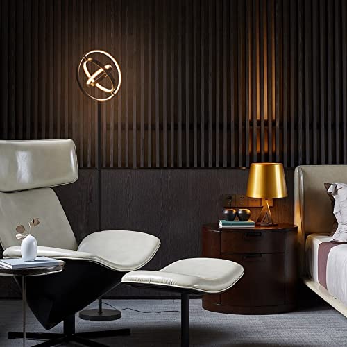 Zhizenl Floor Lamp, Standing Lamps, Bright Dimmable Led Floor Lamps, 3 Rings Modern Matte Black Tall Lamp, Floor Lamps For Living Room, Bedroom, Reading Room, Office, Study #TOP6