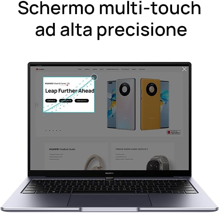 HUAWEI MateBook 14 2021 Laptop, Display 2K FullView Ultrabook 14 Pollici Notebook PC, Intel Core i5-1135G7, 16 GB RAM, 512 GB SSD, Sblocco con impronta digitale, Win 11, Layout Italiano, Space Gray HUAWEI MateBook 14 2021 Laptop, Display 2K FullView Ultrabook 14 Pollici Notebook PC, Intel Core i5-1135G7, 16 GB RAM, 512 GB SSD, Sblocco con impronta digitale, Win 11, Layout Italiano, Space Gray