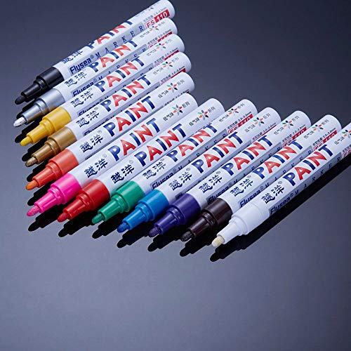 Non-Specific GENERIC 12Pcs Waterproof Permanent Paint Marker Pen For Car Tyre Tire Tread Rubber Metal thumb #4