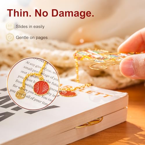 Cat Metal Bookmark with Gift Box, Cat Bookmark with Chain Pendant, Cute Bookmark for Women, Reading Enthusiasts, Book Lovers Gift — view 4