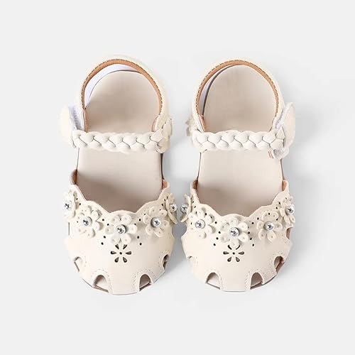 Sandálias para meninas adolescentes meninas bico fechado macio princesa meia sandália com laço verão