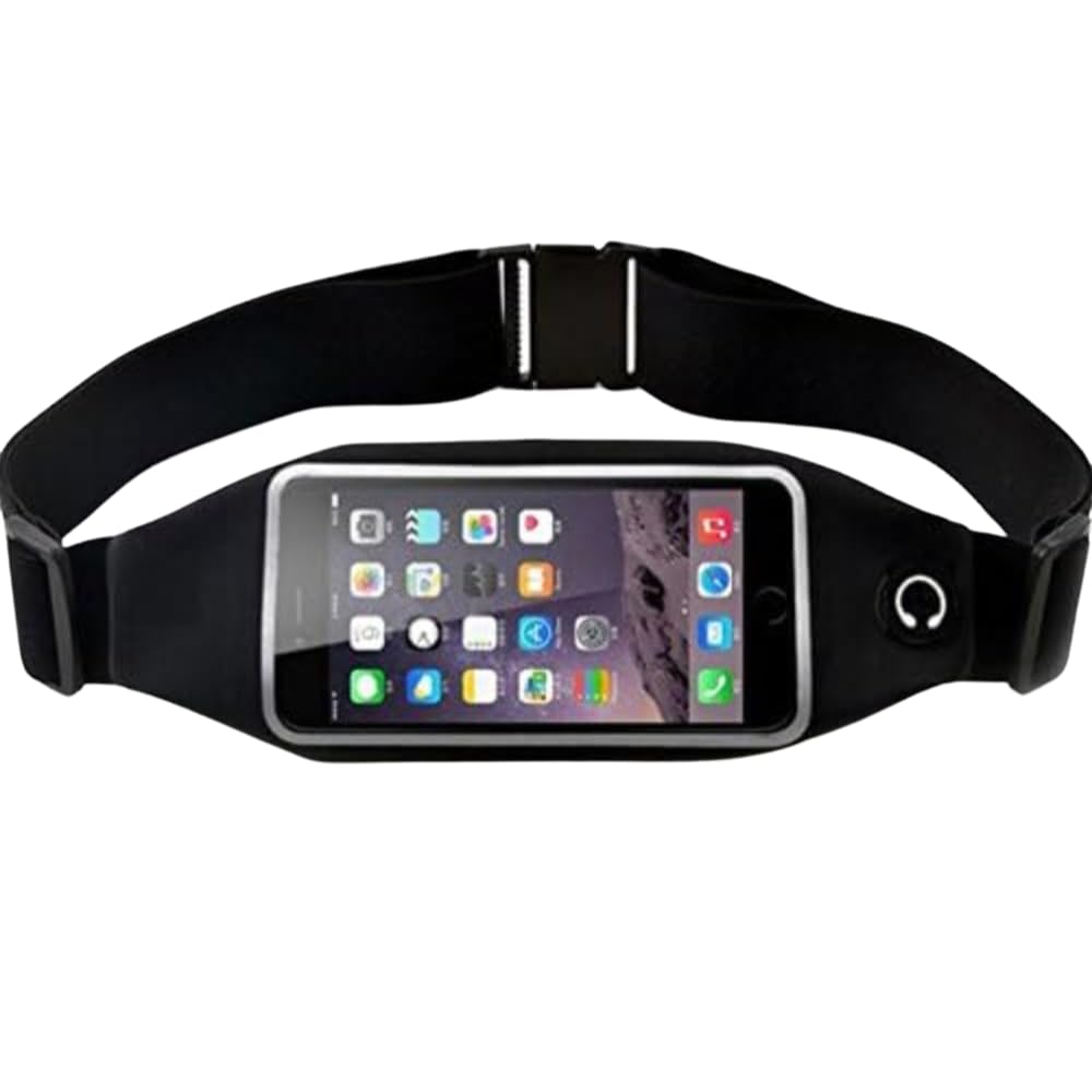 Sports Waist Phone Holder Pouch Case | Adjustable Waist Belt Sleeve for Smartphones up to 5.9 Inches | Ideal for Workouts, Running, and Outdoor Activities-image-1