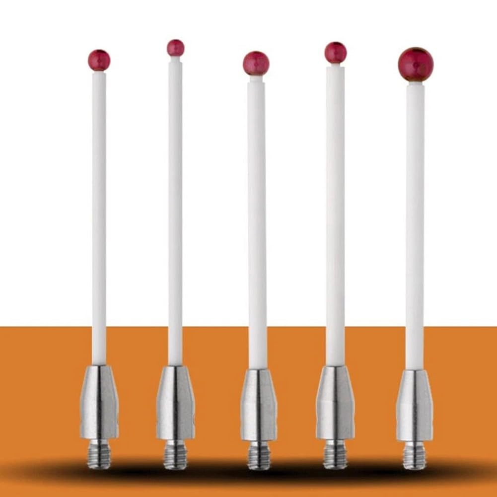 Poignée de sonde filetée CMM avec extension en porcelaine rouge