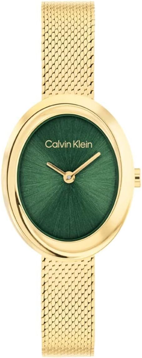 Calvin Klein Womens Twisted Bezel Watches Quartz Movement Stainless Steel Bracelet