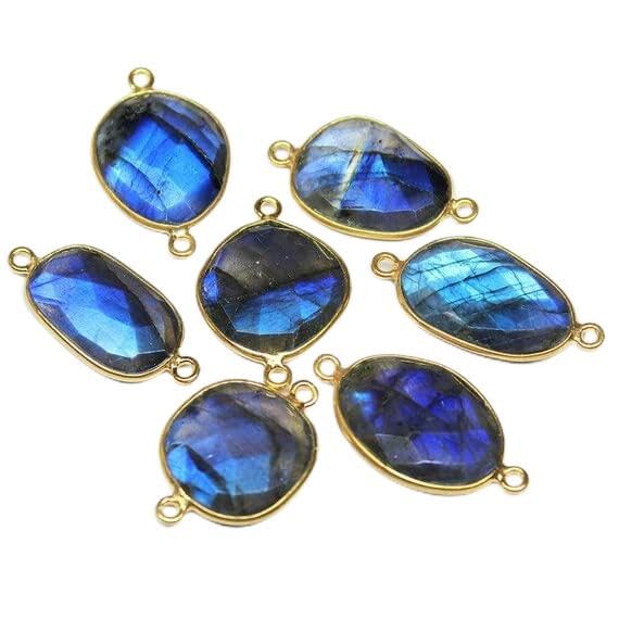 Connecteur labradorite en argent 925 de haute qualité pour la création de bijoux raffinés