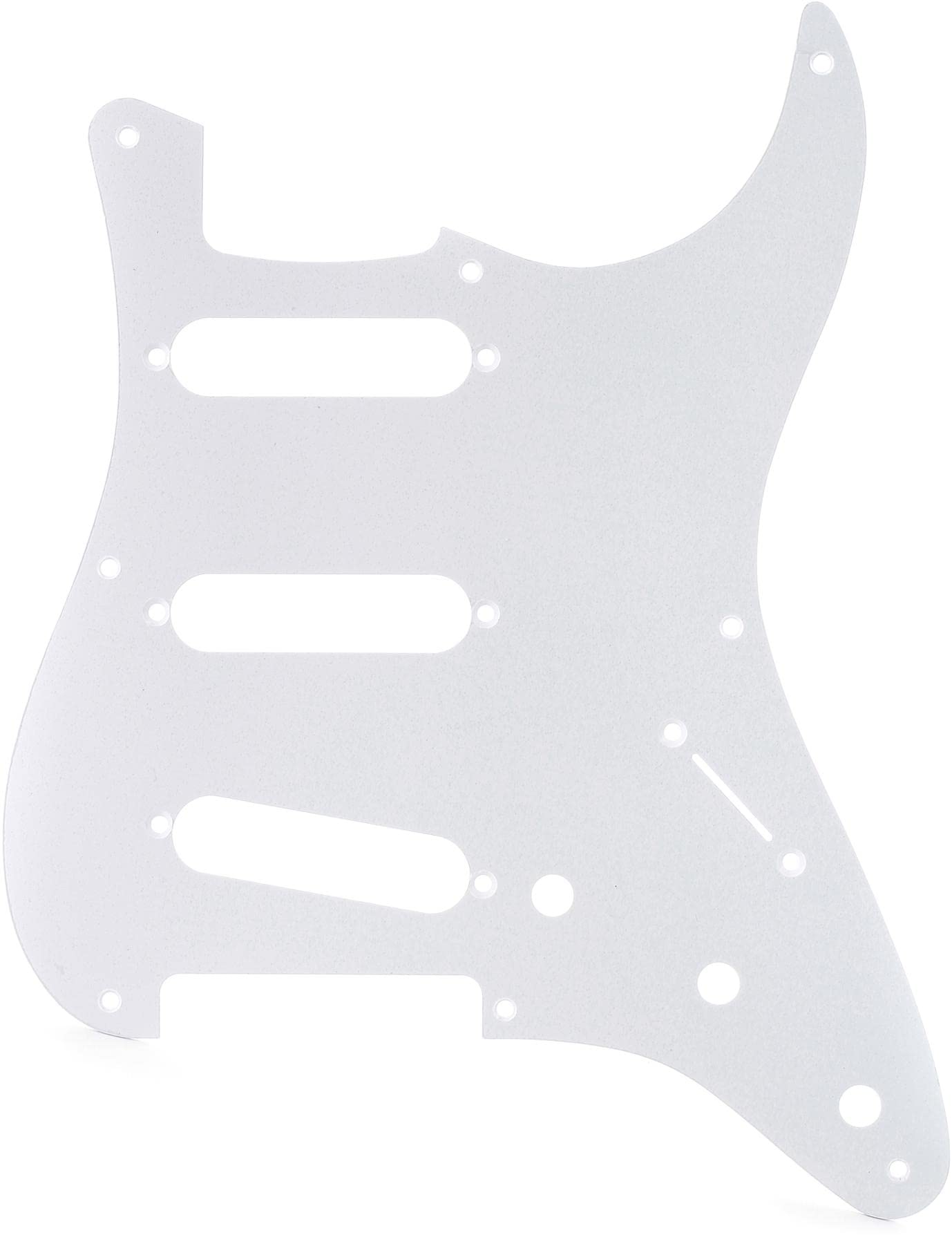 099-2017-000 1-Ply White 8-Hole Mount S/S/S Stratocaster Pickguard