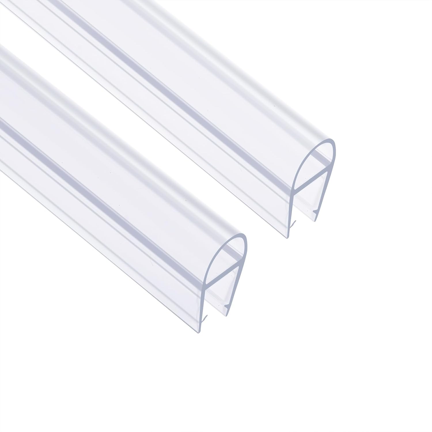 78"(2X39") Shower Door Side Seal Strip for 1/4" for Frameless Sliding Glass Door or Swing Door, with 5/16" Flip Transparent for 1/4" Door